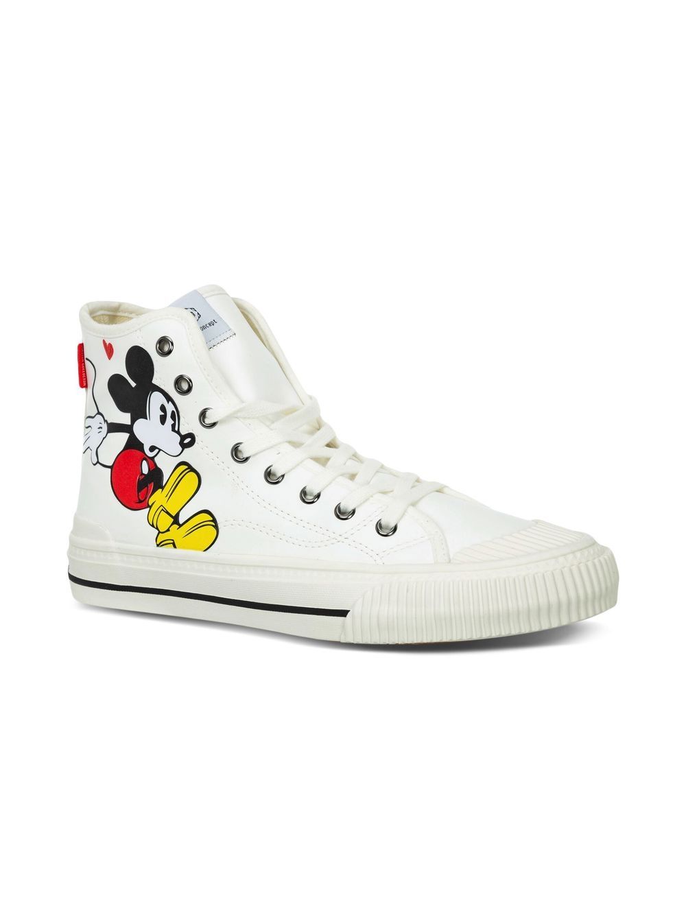 Moa Kids High-Top-Sneakers mit Micky Maus - Weiß von Moa Kids