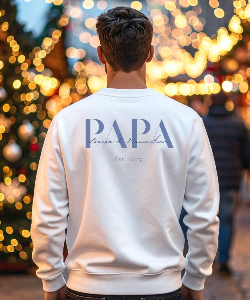 Personalisiertes Dad Sweatshirt Mit Name & Jahr | Benutzerdefinierte Papa Pullover Erwartet Geschenk Vatertagsgeschenk von MoanaDesignsde