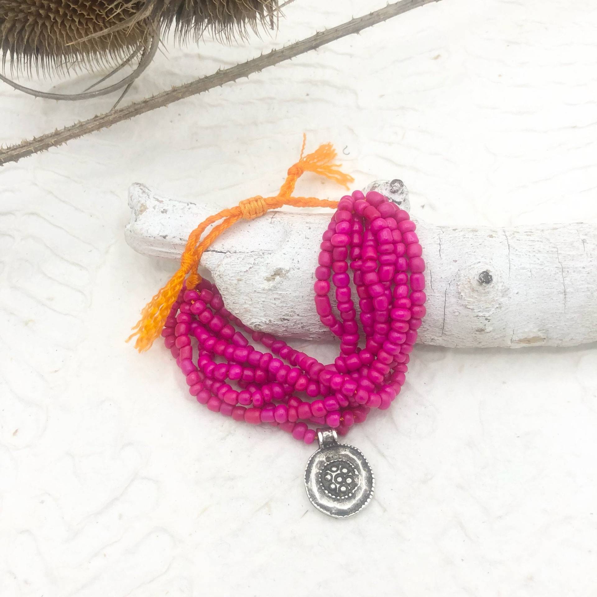 Armband Rocailles Pink Mehrreihig Armband Rocailles Pink Mehrreihig von MoandaSchmuck