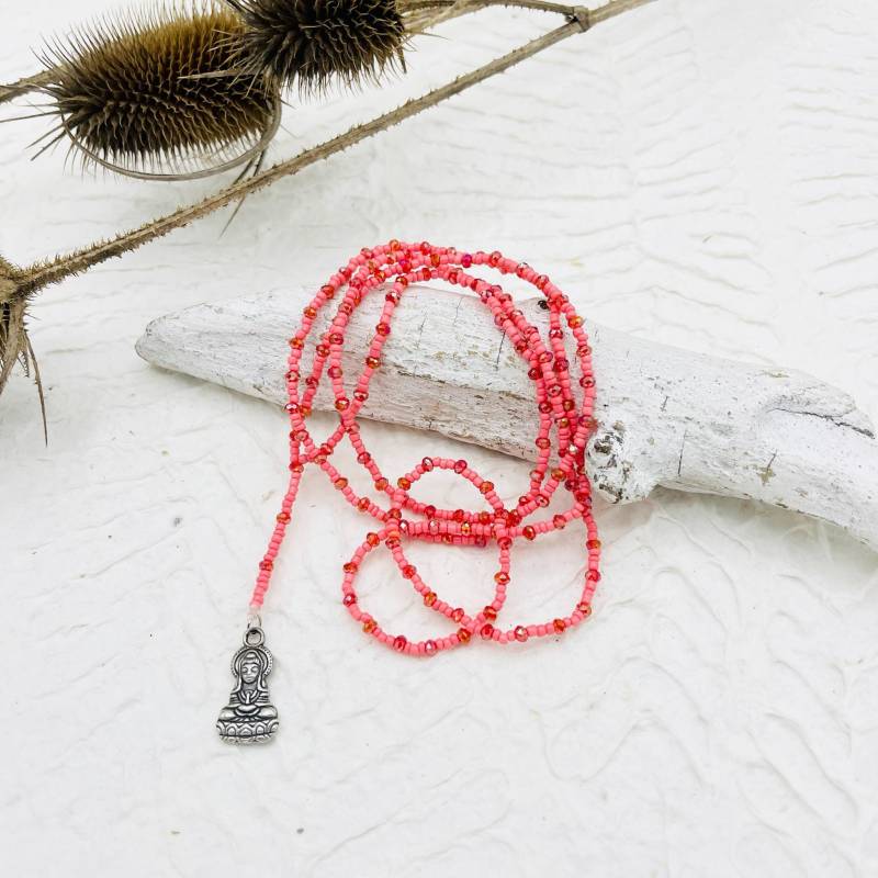 Lange Kette Roccailles Buddha Star Boho Hippie Lange Kette Roccailles Buddha Star Boho Hippie von MoandaSchmuck