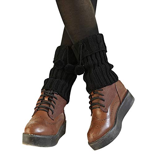 Mobanna Damen Stulpen Beinwärmer Kurz, Damen Stricken Stulpen Socken Frauen Kurzer Boot Abdeckung Wärm Beinstulpen, Boot Socken Winter Warm Häkeln Strick Boot Manschetten Socken von Mobanna