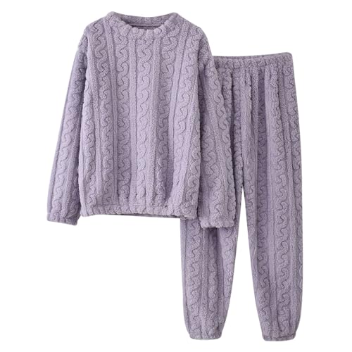 Ganzkörper Kuschelanzug, Fleece Hausanzug Damen Jumpsuit Damen Fleece Warm Hausanzug Flanell Loungewear Thermo Frauen Pjs Kuschelanzug Pyjama Set Flauschig Freizeitanzug Nachtwäsche von Mobanna