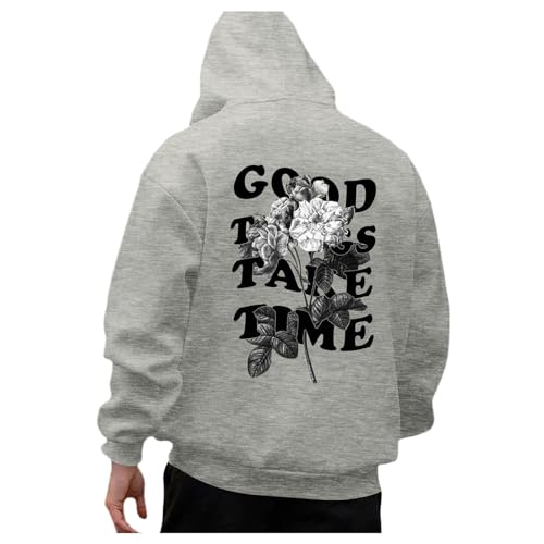 Hoodie Herren Oversize Mit Backprint Y2K Hoody Mit Kapuze Basic Pullover Vintage Print Hoodies Für Männer Anime Kapuzenpullover Schwarzer Coole Streetwear Drip Klamotten Oversized Pulli von Mobanna