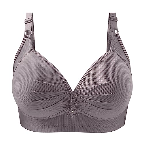 Mobanna BH Damen Ohne Bügel Starker Halt Klassische BHS Wirefree Soft Bra Bequemer Push Up BH Gepolstert Bralette Nahtlose Bustier Still BHS Seamless BH für Hängende Brüste von Mobanna