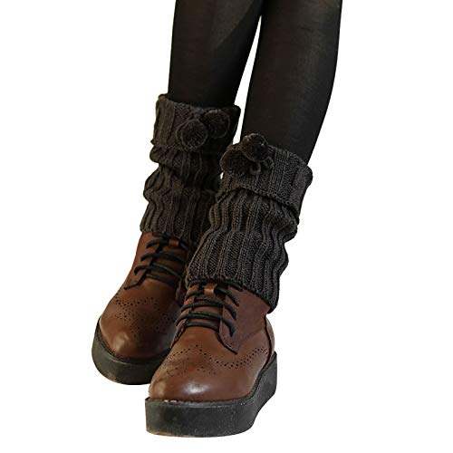 Mobanna Damen Stulpen Beinwärmer Kurz, Damen Stricken Stulpen Socken Frauen Kurzer Boot Abdeckung Wärm Beinstulpen, Boot Socken Winter Warm Häkeln Strick Boot Manschetten Socken von Mobanna