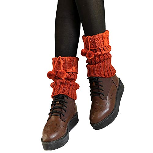 Mobanna Damen Stulpen Beinwärmer Kurz, Damen Stricken Stulpen Socken Frauen Kurzer Boot Abdeckung Wärm Beinstulpen, Boot Socken Winter Warm Häkeln Strick Boot Manschetten Socken von Mobanna