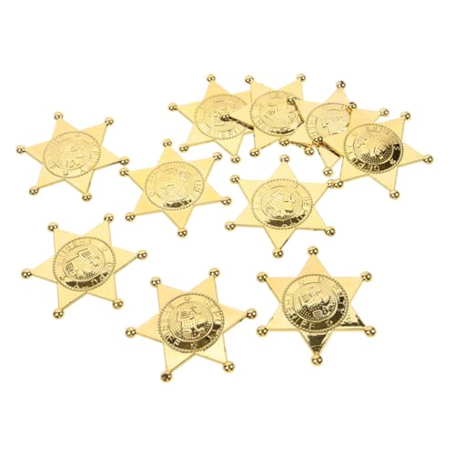 Mobestech 10stücke Anstecker Mit Sternabzeichen Western-cowboy-brosche Party- Cosplay- - Festival-dekor-requisite Halloween-zubehör - -ornament -brosche Foto-requisiten Rollenspiel-accessoir von Mobestech