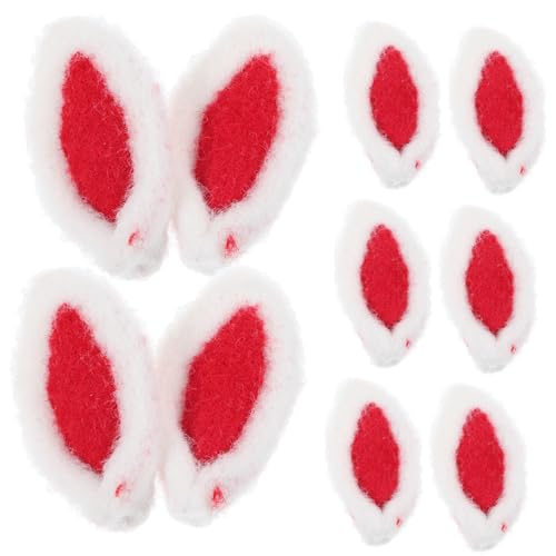 Mobestech 10 Stück Teiliges Diy Kaninchenohren Haarschmuck Weiche Stoffmaterialien für Kreative Bastelprojekte Süße Haarspangen für Zubehör für Ostern und Partys von Mobestech