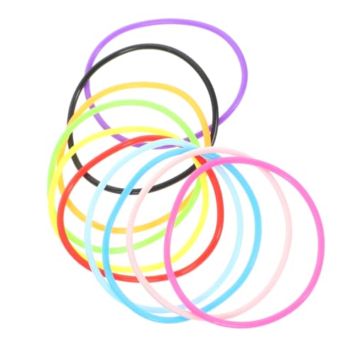 Mobestech 10stücke Bunte Silikon Gelee Armbänder Verstellbare Damen Herren Armreifen Für Sport Und Musikfestivals von Mobestech