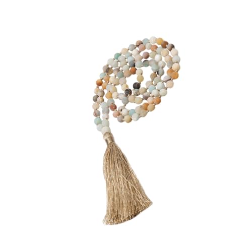 Mobestech 1Stück Böhmische Perlenkette mit Quasten Handgefertigter Halsschmuck für Damen für Partys Feste und Verleiht Jedem Outfit von Mobestech