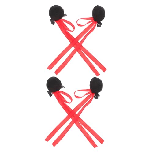 Mobestech 2paare Pompon-haarspangen Für Mädchen Haarnadeln Zum Befestigen Von Haaren Zum Stylen Für Partys Geburtstage Mit Süßem Haar-accessoire Für Täglichen Gebrauch von Mobestech