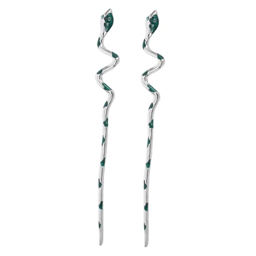 Mobestech 2stücke Schlangen Haarstäbe Aus Legierung Für Frauen Haarnadeln Zubehör Für Dutt-frisuren Stilvolle Haaraccessoires von Mobestech