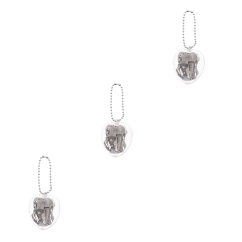 Mobestech 3 Stück Musikbox Schlüsselanhänger Charm Kreativer Herzanhänger Mini Musikbox für Dekoration Transparent für Taschen Diy und Besondere Anlässe von Mobestech