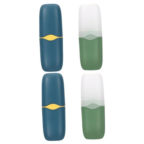 Mobestech 4 Stück Wasch Becher Bürsten Becher travel Toothbrush reisezahnbürsten zahnbürstenhalter einfach Zahnpasta-Box Zahnpastahalter Zahnputzbecher Reisen Waschbecher Plastik von Mobestech