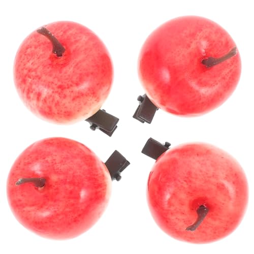 Mobestech 4stücke Äpfel Haarspangen Kawaii Obstförmige Haarschmuck Clips Für Junge Mädchen Und Erwachsene Für Partys Alltags-accessoires Und Kreative Frisuren von Mobestech