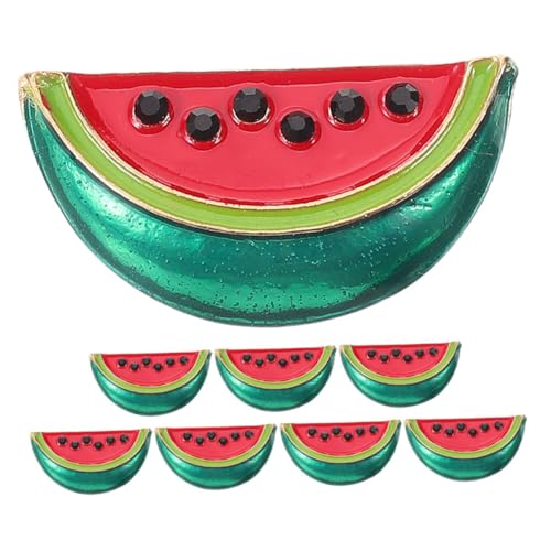 Mobestech 8stücke Wassermelonen-form Brosche Für Damen Schal Cardigan Clip Cartoon Wassermelonen-brosche Schalkragen-clips Retro Schmuck von Mobestech