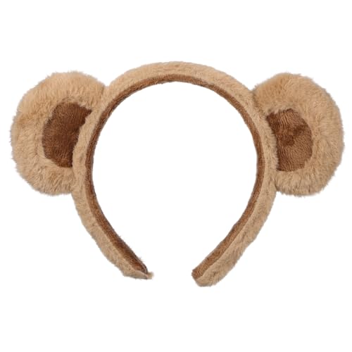 Mobestech Bärenohren-Stirnband Bärenohren-Stirnband Für Mädchen – Spa Make-Up Haarschmuck Bären-Stirnband Flauschige Süße Accessoires Make-Up-Stirnband Bänder Puffy Tail von Mobestech