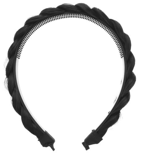 Mobestech Geflochtenes Stirnband Haarspange Mit Zähnen Zopf-Haarband Haarreifen Geflochtenes Haarband Mit Kamm Zopf-Stirnband Synthetisches Stirnband Haarteil Für Damen Und Mädchen von Mobestech