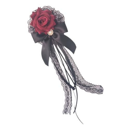 Mobestech Rosenblumen Haarspange für Frauen Lolita Haaraccessoire Cosplay Kopfbedeckung Gothic Stil Exquisites Design von Mobestech