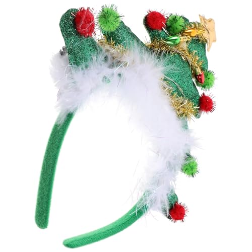 Mobestech Haarreifen Für Mädchen Weihnachtsbaum-stirnband Weihnachtsbaumhut -weihnachtsstirnband Leuchten Stirnband Weihnachten Frau Stoff Elastizität Frohe Weihnachten von Mobestech