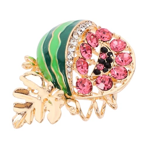 Wassermelonen Brosche für Damen Stilvolle Anstecknadel im Wassermelonen Design Vielseitig Einsetzbar für Kleidung Pullover Schals von Mobestech