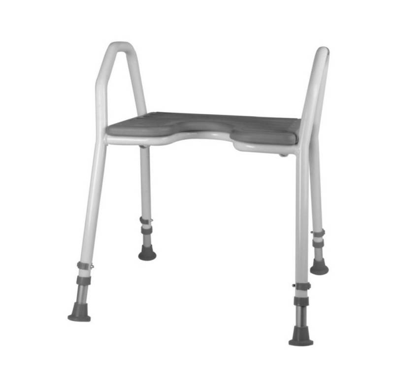 Mobilex Dusch-Toilettenrollstuhl Mobilex Duschhocker Aqua mit grauem PU-Sitz von Mobilex