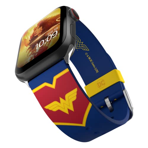 DC Comics - Wonder Woman Tactical Smartwatch Band - Offiziell lizenziert, kompatibel mit jeder Größe und Serie von Apple Watch (Uhr nicht im Lieferumfang enthalten) von MobyFox