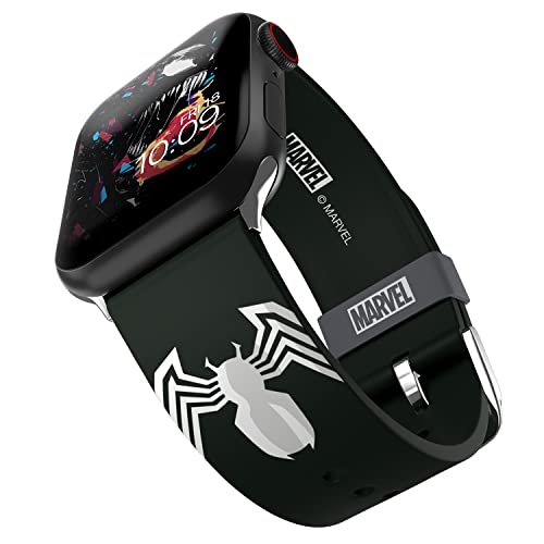 MARVEL – Venom Insignia Smartwatch Armband - Offiziell lizenziert, kompatibel mit jeder Größe und Serie der Apple Watch (Uhr nicht enthalten) von MobyFox