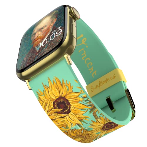 Van Gogh Sunflowers Smartwatch Armband - Offiziell lizenziert, kompatibel mit jeder Größe und Serie der Apple Watch (Uhr nicht enthalten) von MobyFox