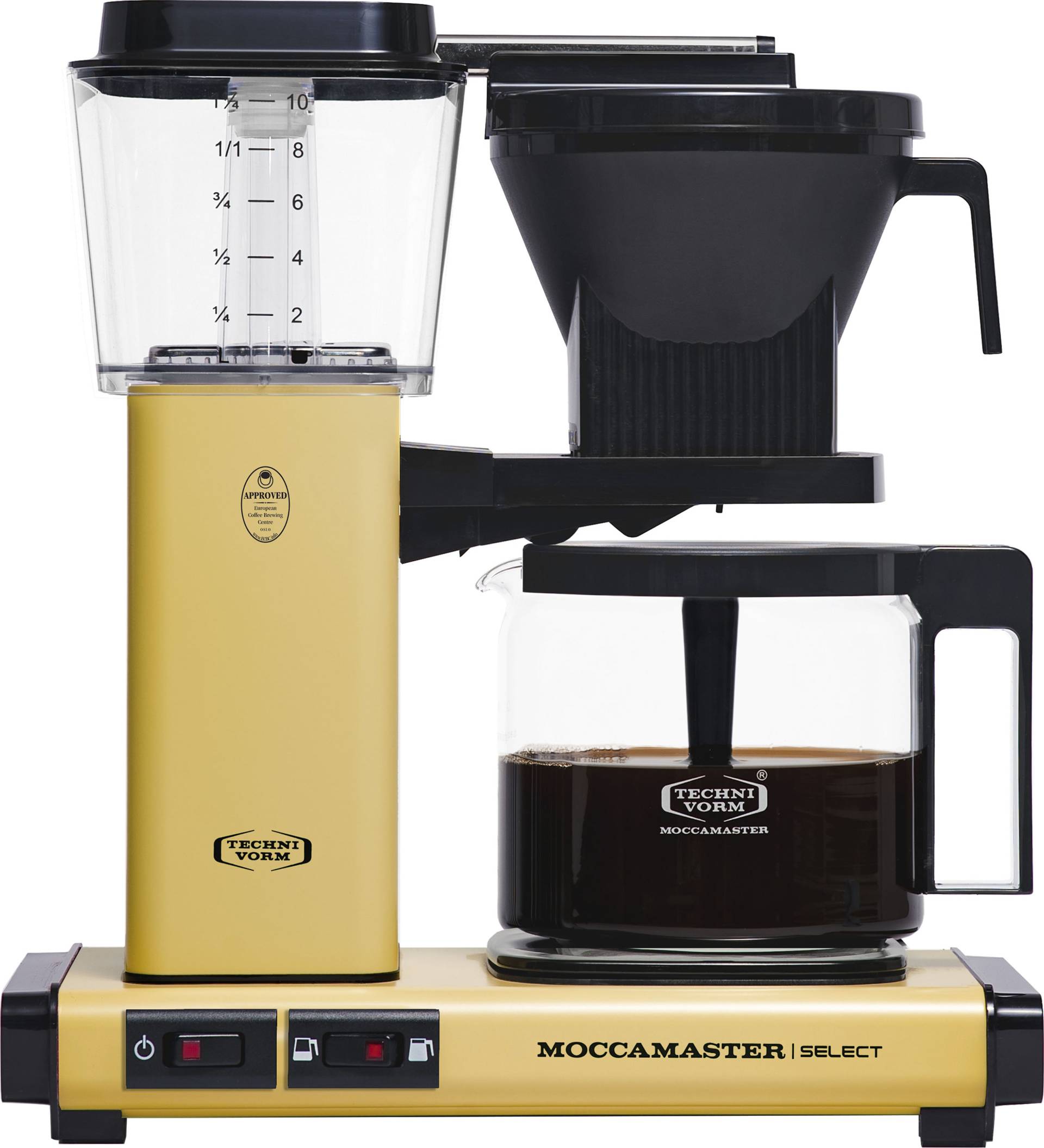 Moccamaster Filterkaffeemaschine "KBG Select pastel yellow", 1,25 l Kaffeekanne, Papierfilter, 1x4 von Moccamaster