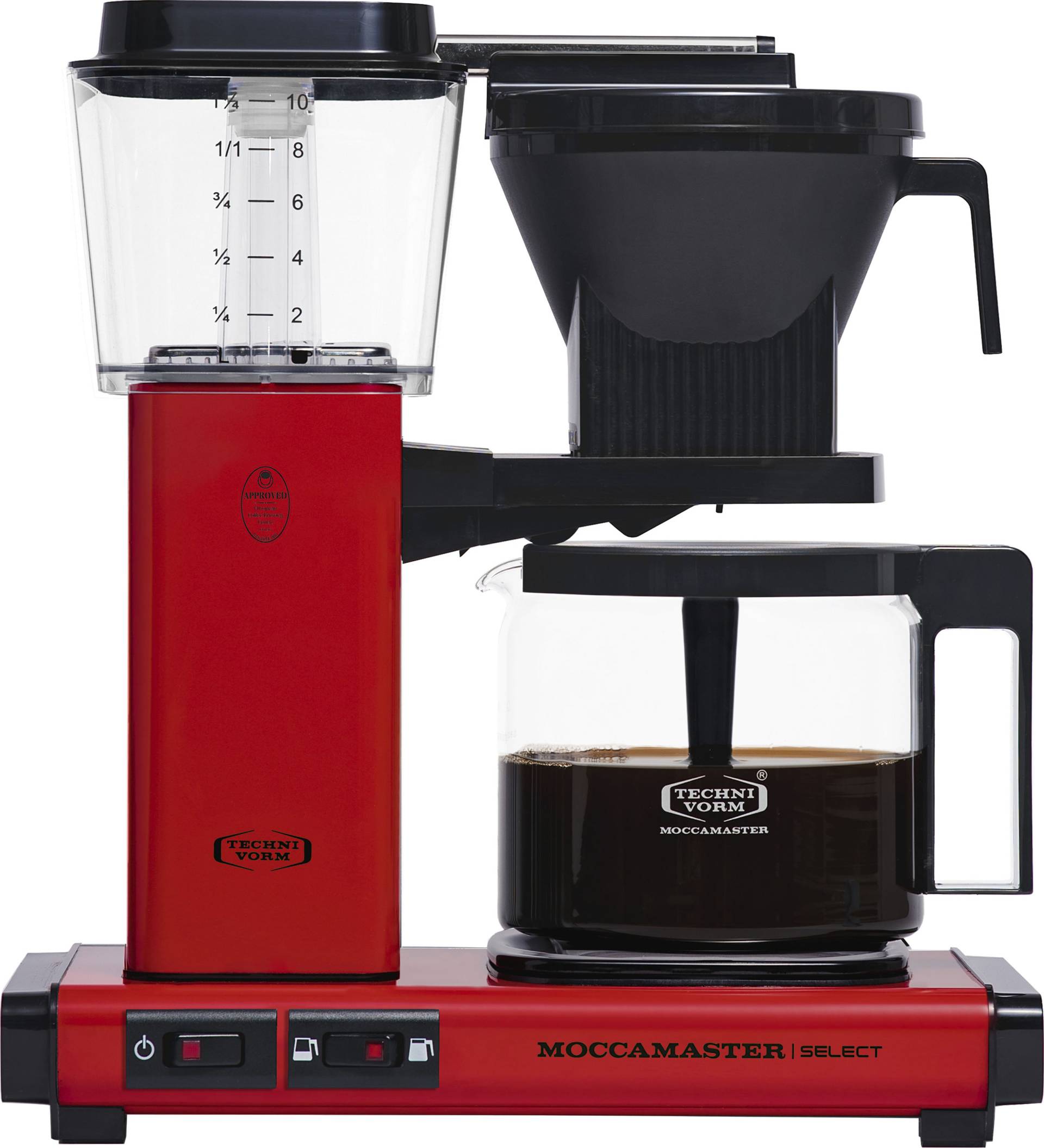 Moccamaster Filterkaffeemaschine "KBG Select red", 1,25 l Kaffeekanne, Papierfilter, 1x4 von Moccamaster