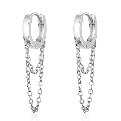 Silber Ohrringe Creolen Silber 925 Klein For women Ohrringe Herren With Chain Ohrringe Für Herren Ohrringe Damen Ein Paar von Mocicafier