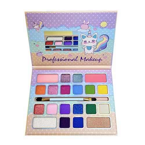MockTota Schminkset Mädchen, Ungiftig und Abwaschbar Kinder Make-Up Set Mädchen, Karneval Schminke Kinderschminken Set, DIY Prinzessin Kids Makeup Set for Girls, Kinder Schminkpalette (20 Farbe) von MockTota