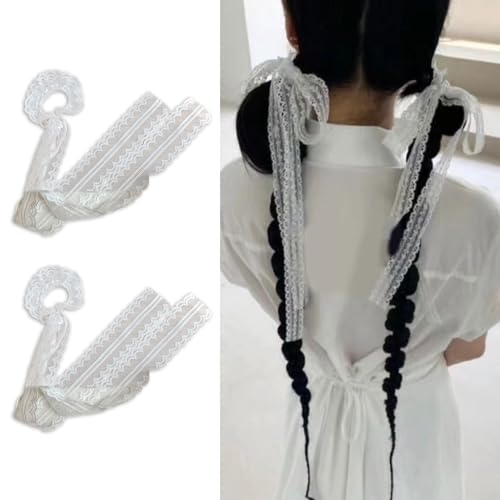 2 Stück Spitzen Stirnband Elegantes Haarband Stirnband Pferdeschwanz Haarband Modisches Haar Accessoire Für Damen Und Mädchen Damen Haarband von Mocoocouture