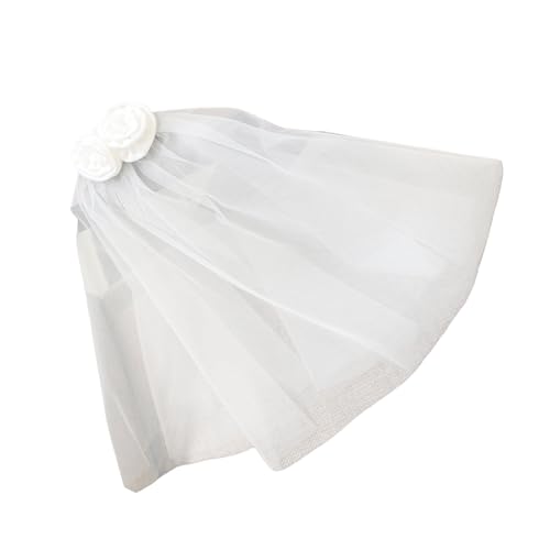 Braut Haarnadel Mit Schleier Doppelschicht Für Mädchen Balletcore Rosette Für Festzug Primes Haarzubehör Stufe Stufe Requisiten von Mocoocouture