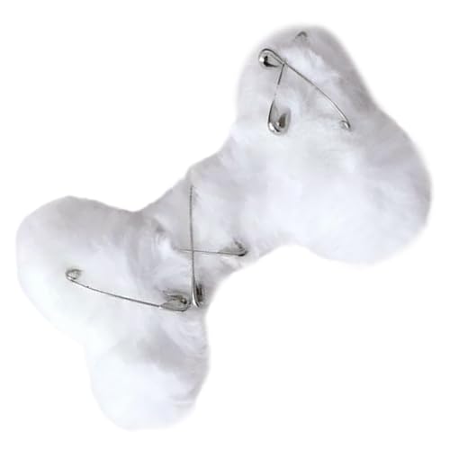 Brosche Knochenpelzhaarclip Mit Pin Frauen Kid Hair Graps Kopfschmuck Barrettes Haarnadeln Pelzige Haare Clip von Mocoocouture