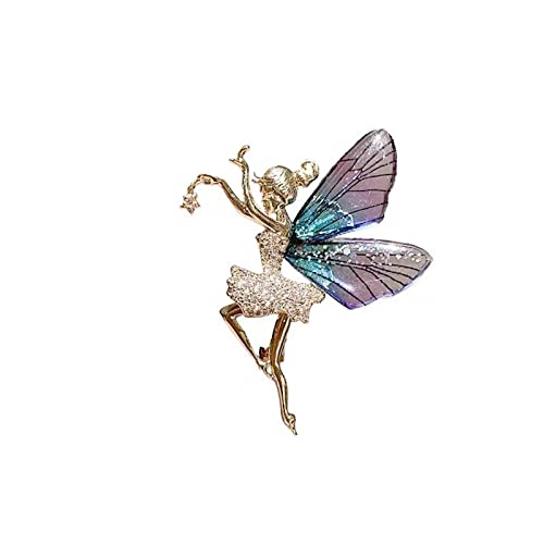 Butterfly Wings Fairy Broschen Modekleidung Pin Dancing Girl Revers Pins Frauen Schmuck Süß von Mocoocouture