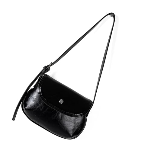 Damen PU Leder Crossbody Bag Korean Styles Schulter Sättel Retro Botenkaufen Für Tägliche Frauen Schulter Einfacher Crossbody PU Leder Handtasche Retro Sättel von Mocoocouture