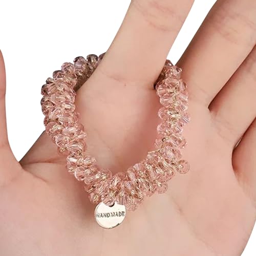 Elastische Haargummis Mit Kristallperlen Für Mädchen Und Damen Armband Zarte Haargummis Kristallperlen Für Mädchen Pferdeschwanzhalter Für Männer Mit Dickem Haar von Mocoocouture