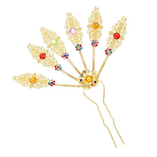Elegante Pfauenblatt Haarnadel Legierung Strasssteine Haarstab Thailändischer Ethnischer Haarschmuck Haarteile Blatt Haar Accessoire Elegante Pfauenblatt Haarnadel Legierung Strasssteine Haarstab Thailändischer Ethnischer Haarschmuck Haarteile Blatt Haar Accessoire von Mocoocouture
