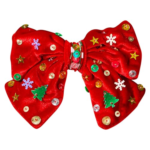Elegante Weihnachtsschleifen Haarspange Festliche Stile Haarspangen Modischer Look Für Stilvolle Frauen von Mocoocouture