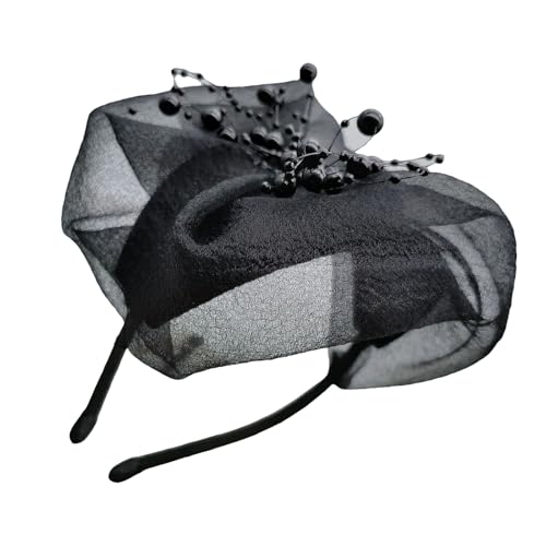 Elegantes Perlen Haar Accessoire Für Frauen Stilvolle Schleife Fascinators Stirnbänder Kopfbedeckung Für Partys Und Abende von Mocoocouture