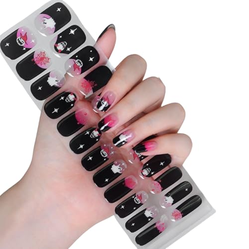 Halloween Nails Strips Halbhärtete Gele Leuchten In Dunklen Aufklebern Kunstdekoration Aufkleber Halbhärtete Gele Leuchten In Dunklen Nagel von Mocoocouture
