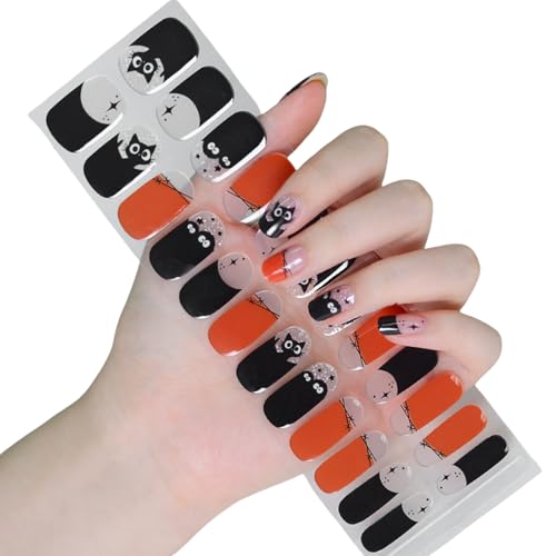 Halloween Nails Strips Halbhärtete Gele Leuchten In Dunklen Aufklebern Kunstdekoration Aufkleber Halbhärtete Gele Leuchten In Dunklen Nagel von Mocoocouture