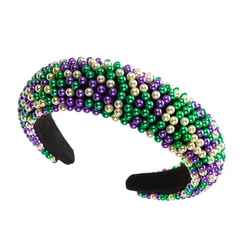 Handgefertigtes Stirnband Festliche Barockperlen Haarband Schwamm Kopfbedeckung Totenkopf Top Haarreifen Patrick's Day Schmuck Trendiges Haarband von Mocoocouture