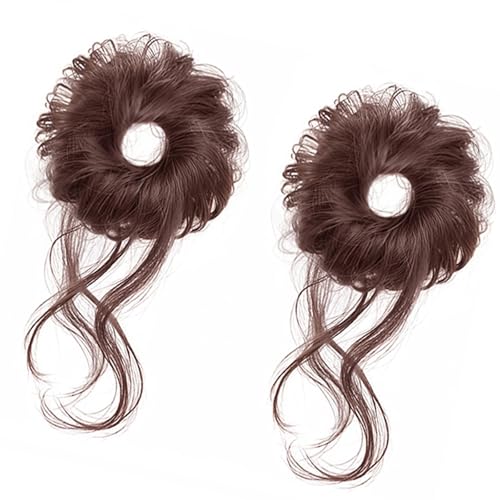 Kinder Elastische Haarbrötchen Erweiterung Synthetische Chaotische Stile Haarkrawatte Für Kinder Schnell Und Einfach Frisur Transformation Extension von Mocoocouture