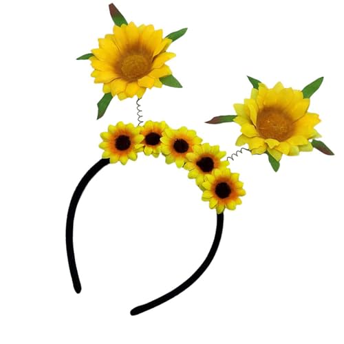 Künstlicher Stoff Sonnenblume Stirnband Spring Blumenhaarband Für Frauen Und Kinder Mädchen Varius Ereignis Kopfbedeckung von Mocoocouture