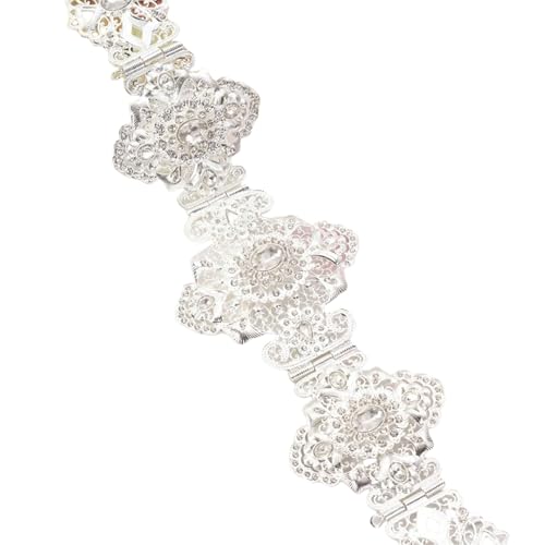 Luxuriöser Kristall Taillengürtel Stilvoll Für Bühnen Tanzmusikfestival Jeans Kleid Gürtelkörperschmuck Kette Metallic Hochzeit Arabische Hochzeit Taille Accessoire Für Frauen von Mocoocouture