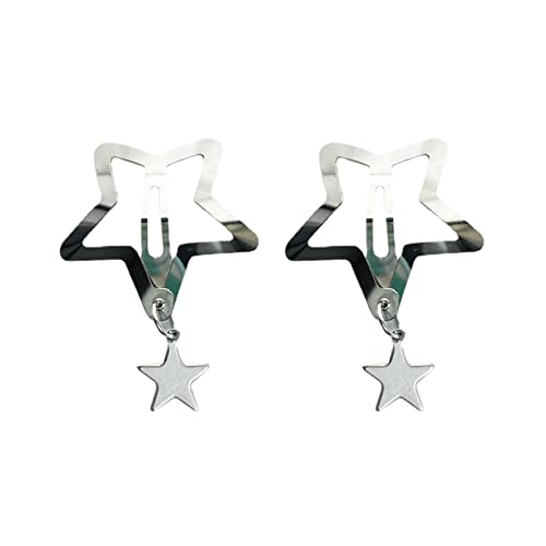 Metall Haarspange Mit Schnappverschluss Stern Haarspangen Winzige Stern Schmetterlings Haarspange Hip Hop Y2K Haarnadel Damen Mädchen Haar Accessoire Haarspangen Clip Für Kinder Und Frauen von Mocoocouture