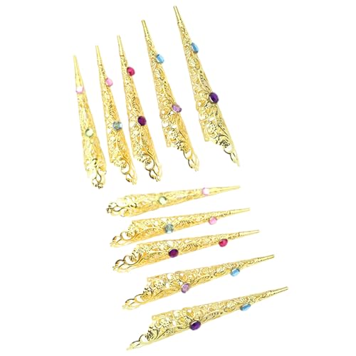 Mocoocouture 10 Pack Fingernagelklauenringe Knöchel Ringe Nägel Kunstdekorationen Zur Verbesserung des Bauchtanz Und Halloween Party Outfits Halloween Cosplay Accessoires Mocoocouture 10 Pack Fingernagelklauenringe Knöchel Ringe Nägel Kunstdekorationen Zur Verbesserung des Bauchtanz Und Halloween Party Outfits Halloween Cosplay Accessoires von Mocoocouture
